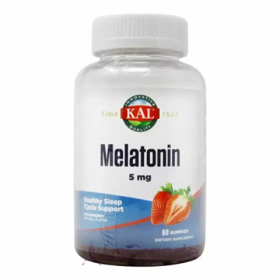 KAL, Melatonin, Strawberry, 2.5 mg, 60 Gummies  (Melatonin) 5  60     