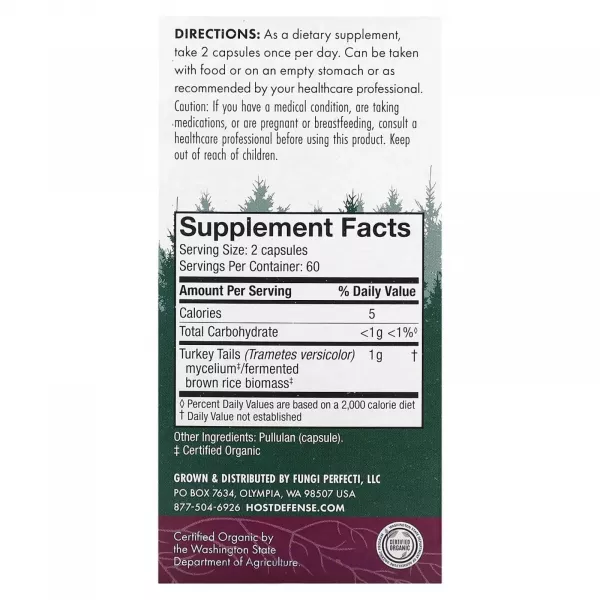 Fungi Perfecti Host Defense Mushrooms Turkey Tail �������� ��������������