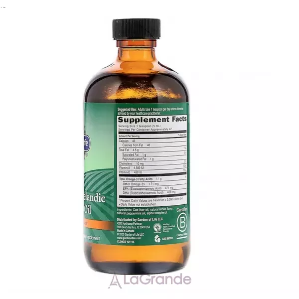 Garden of Life Icelandic Code Liver Oil ����� �� ������ ���������� ������ �� ������ �����-����