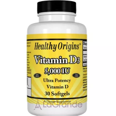 Healthy Origins Vitamin D3 5,000 IU  3 5,000   