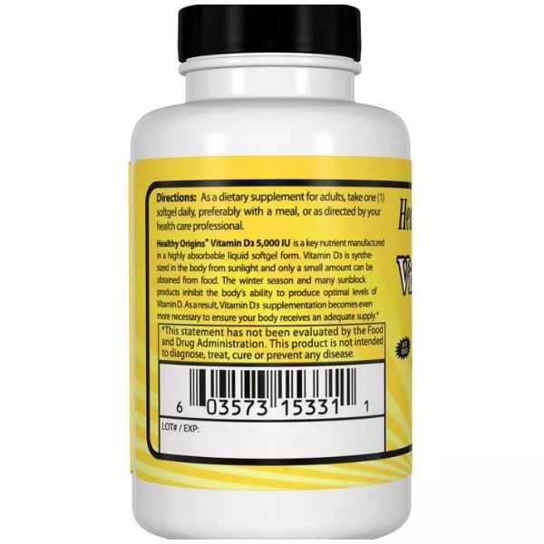 Healthy Origins Vitamin D3 5,000 IU ³���� �3 5,000 �� � ��������