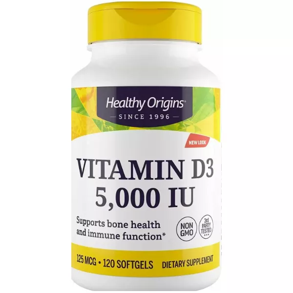 Healthy Origins Vitamin D3 5,000 IU ³���� �3 5,000 �� � ��������