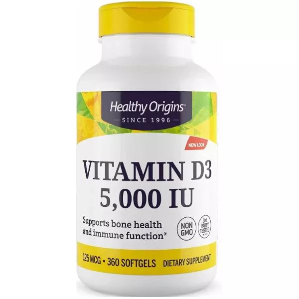 Healthy Origins Vitamin D3 5,000 IU ³���� �3 5,000 �� � ��������