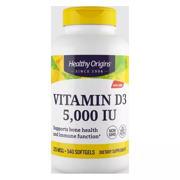 Healthy Origins Vitamin D3 5,000 IU ³���� �3 5,000 �� � ��������
