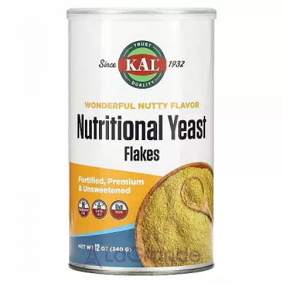 KAL, Nutritional Yeast Flakes, Unsweetened, 1.4 lbs (340/624 g)    (Yeast Flakes) 340/624 