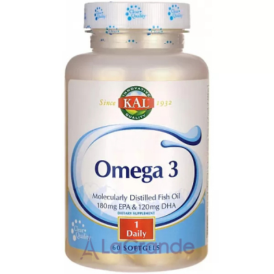 Kal Omega 3 Fish 180/12 1000mg -3   ' 