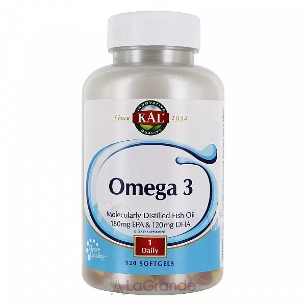 Kal Omega 3 Fish 180/12 1000mg �����-3 ��� ������ �������� ��������