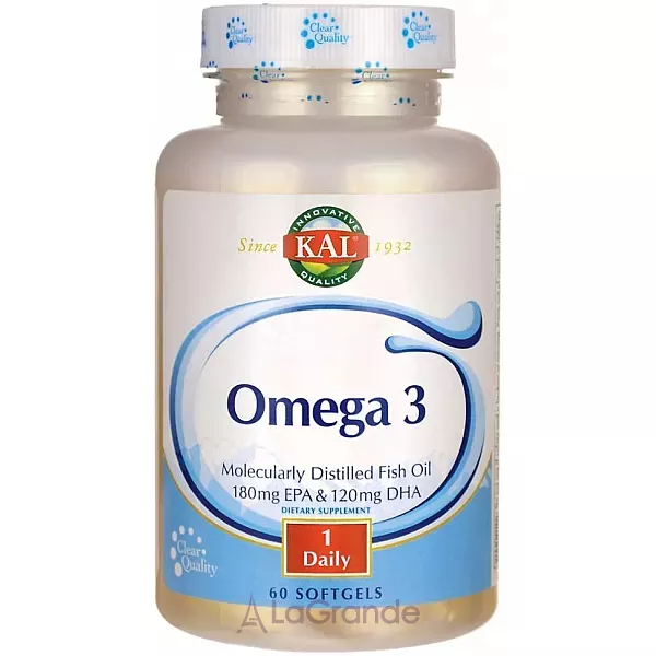 Kal Omega 3 Fish 180/12 1000mg �����-3 ��� ������ �������� ��������