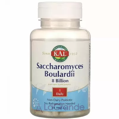 KAL, Saccharomyces Boulardii, 8 Billion, 60 VegCaps   (Saccharomyces Boulardii) 8   60 