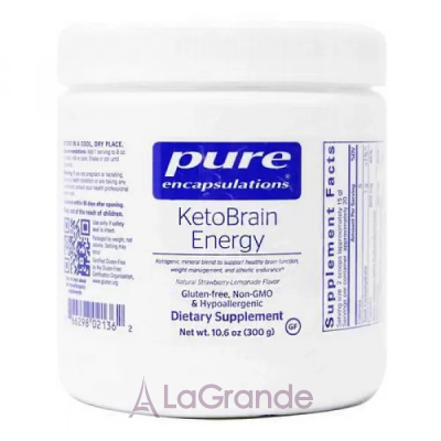 KetoBrain Energy, Pure Encapsulations, 300 g        (KetoBrain Energy) 300    -