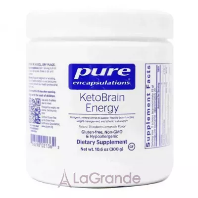 KetoBrain Energy, Pure Encapsulations, 300 g        (KetoBrain Energy) 300    -