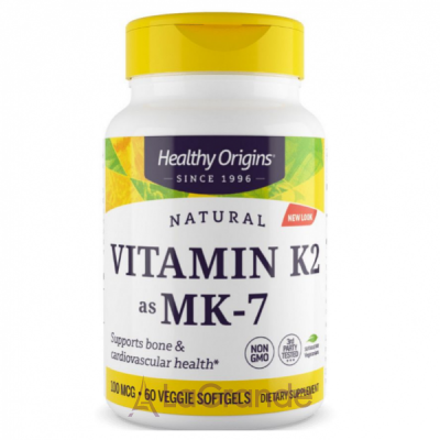 Healthy Origins Vitamin K2 as MK-7 100  mcg  K2   MK7 100   