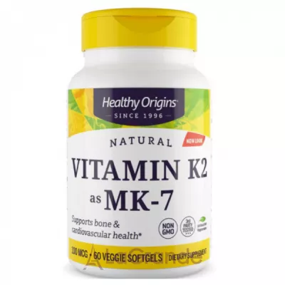 Healthy Origins Vitamin K2 as MK-7 100  mcg ³ K2   MK7 100   