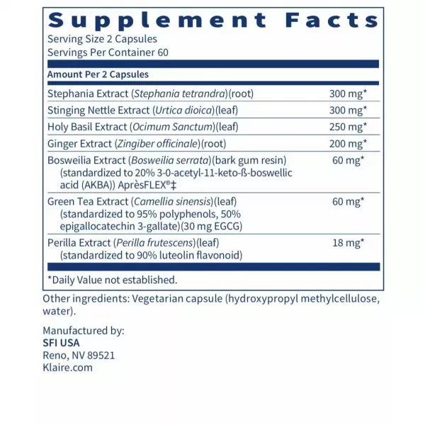 Klaire Labs Supplements Advanced Inflammation ��������������������� ��������