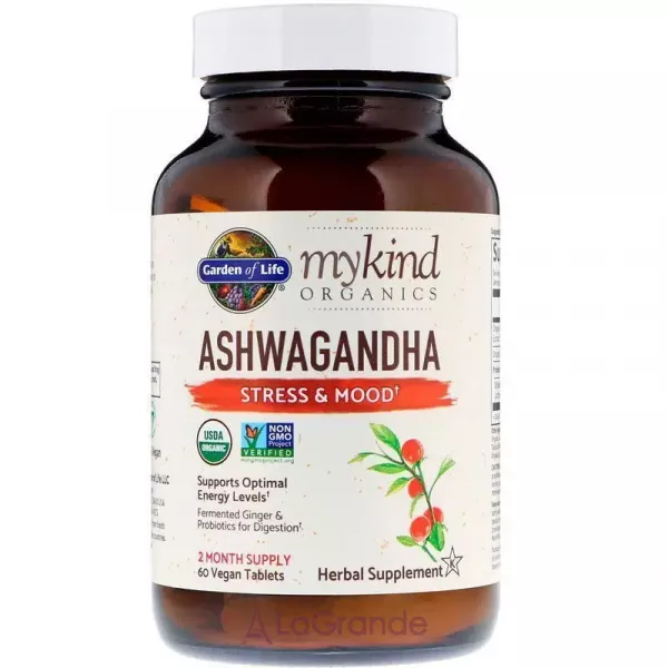 Garden of Life MyKind Organics Ashwagandha Stress & Mood ����������, ������ � ����������