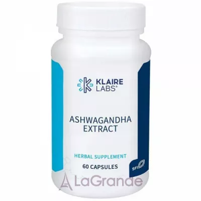 Klaire Labs, Ashwagandha Extract, 300 mg, 60 capsules   (Ashwagandha Extract) 300  60 