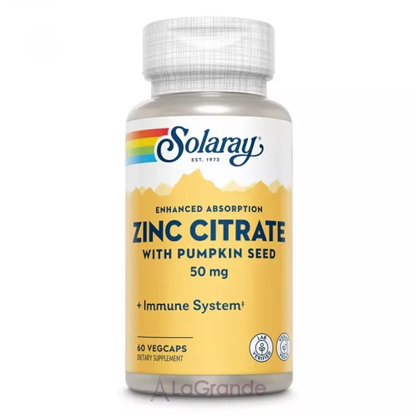 Solaray Zinc Citrate 50mg ĳ������ ������� ������� �����