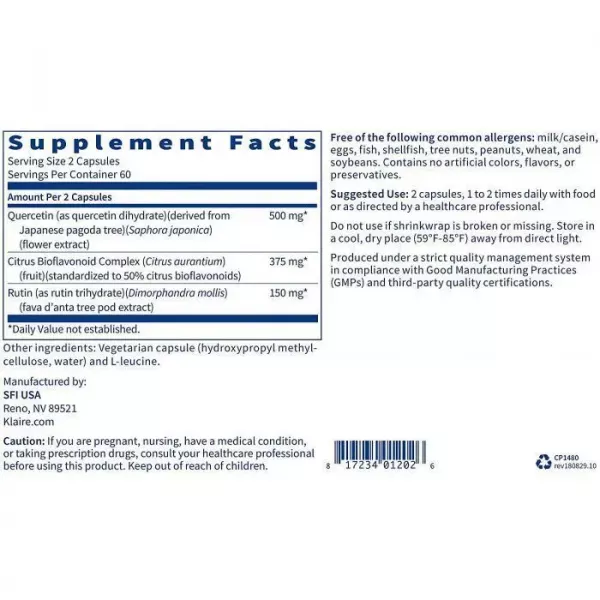 Klaire Labs Supplements Bioflavonoid Complex �������� �������������� ��� ���������� �������� � ��������-���������� ������