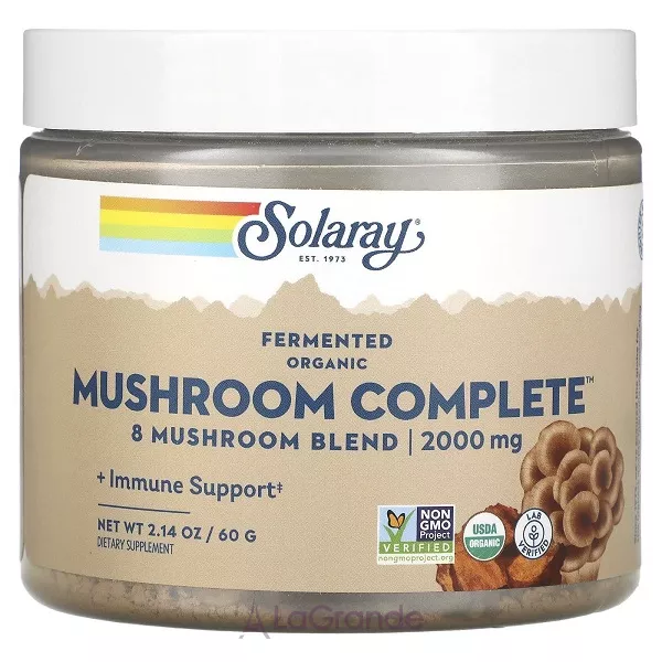 Solaray Organic Fermented Mushroom Complete 2000mg ���������� �������� �� ������������� �����