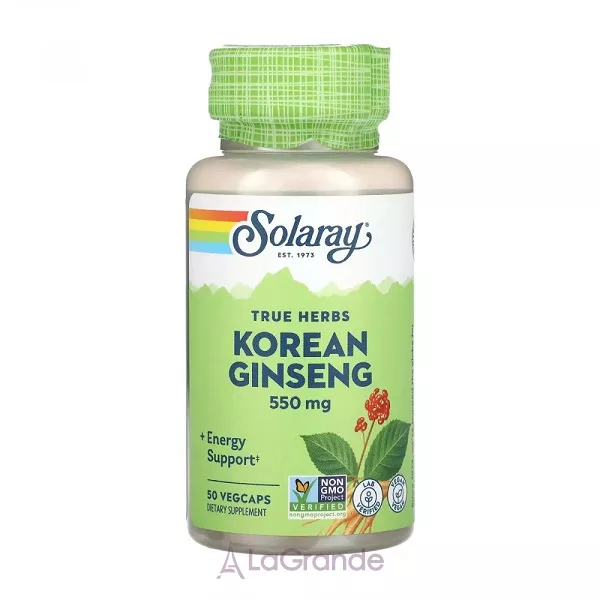 Solaray Korean Ginseng Root 550mg �������� ����� ���������� ��������