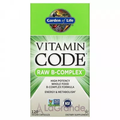 Garden of Life Vitamin Code RAW B-Complex  , B-