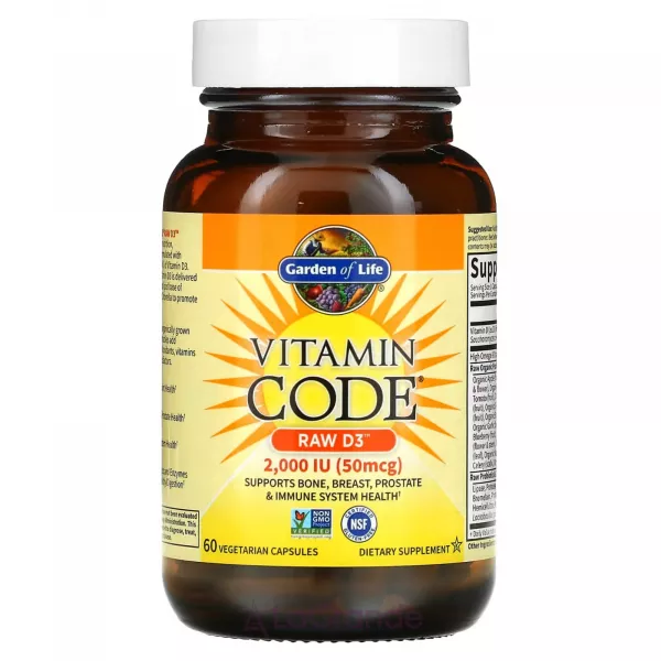 Garden of Life Vitamin Code RAW D3 2000 IU ĳ������ ������� 
