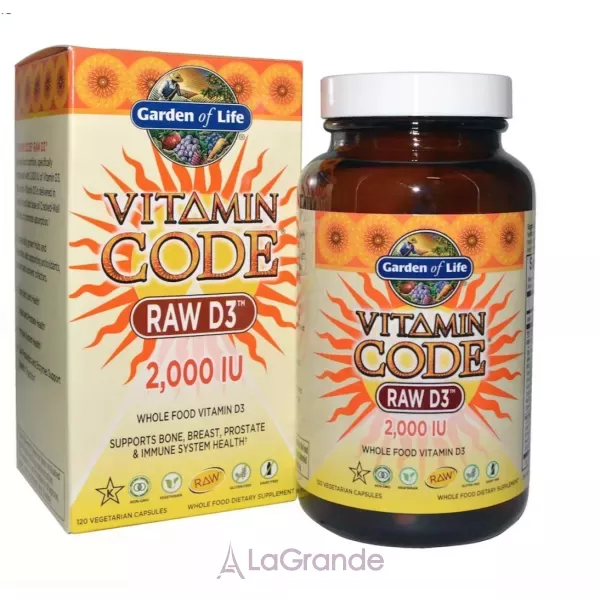 Garden of Life Vitamin Code RAW D3 2000 IU ĳ������ ������� 