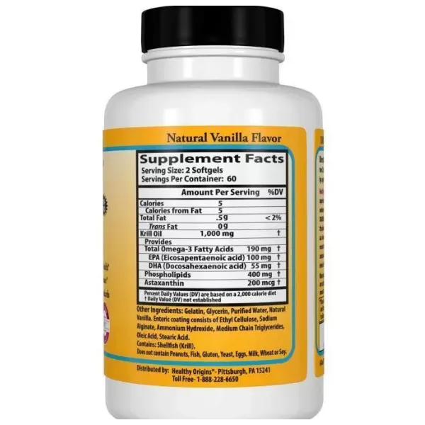 Healthy Origins Krill Oil 500 mg ��� ����� 500 �� 