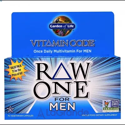 Garden of Life Vitamin Code Raw One for Men    