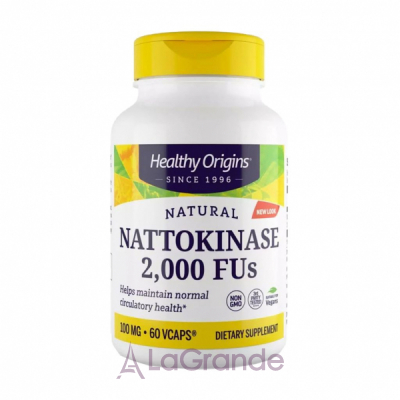 Healthy Origins Nattokinase 2000 FU's 100 mg  100   