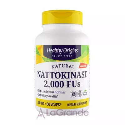 Healthy Origins Nattokinase 2000 FU's 100 mg  100   