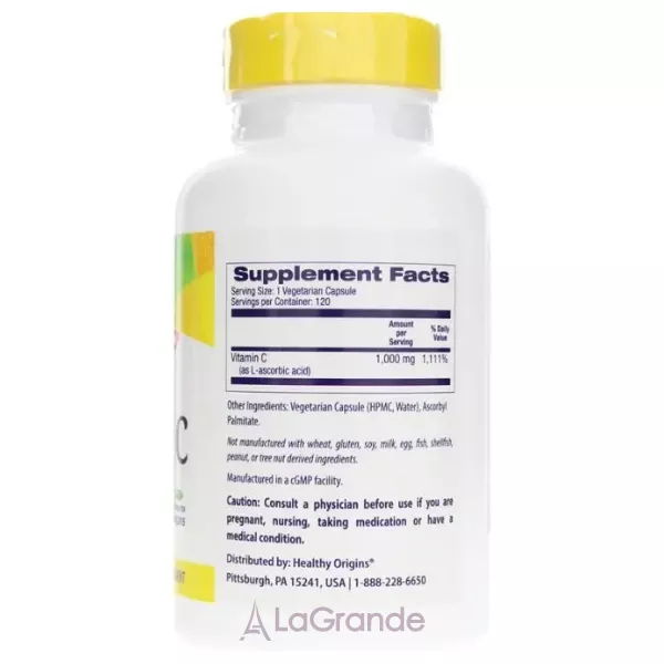 Healthy Origins Vitamin C 1000 mg ������� C 1000 ��  � ��������