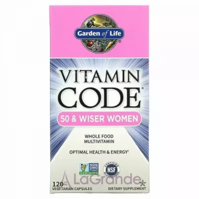 Garden of Life Vitamin Code 50 & Wiser Women     50+