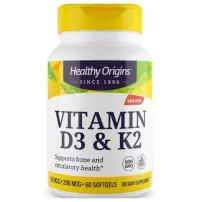 Healthy Origins Vitamin D3 50 mcg & Vitamin K2 200 mcg ³���� �3 �� �2 � ��������