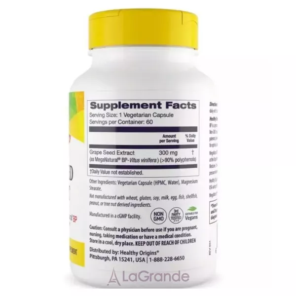 Healthy Origins Grape Seed Extract 300 mg �������� ����������� ��������  300 �� � ��������