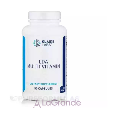 Klaire Labs, LDA Multi-Vitamin,  90 veg caps  (LDA Multi-Vitamin) 90 