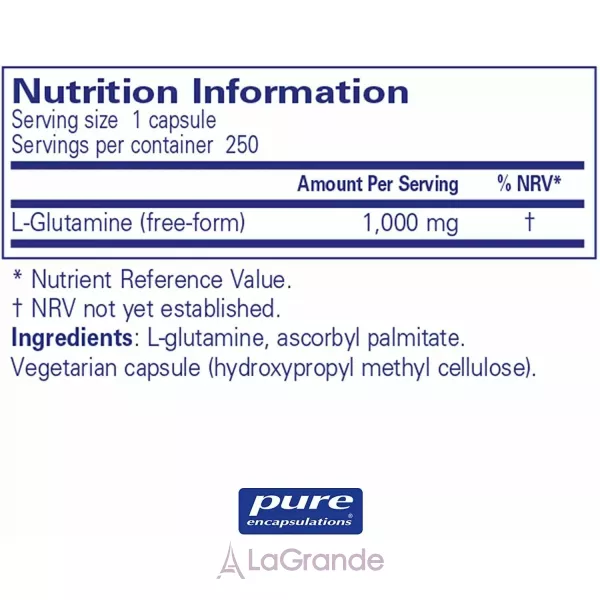 Pure Encapsulations L-Glutamine 1000 mg L- ������� 1000 ��