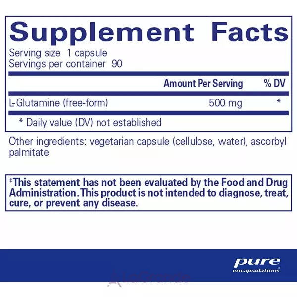 Pure Encapsulations L-Glutamine 500 mg L-������� 500 ��