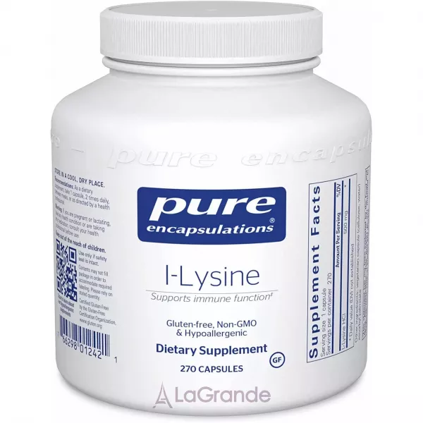 Pure Encapsulations L-Lysine 500 mg L-����� 500 ��