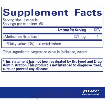 Pure Encapsulations L-Methionine -