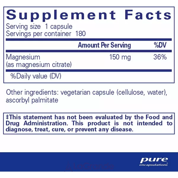 Pure Encapsulations Magnesium (citrate) ������ ������, 150 �� (��� ���, ������'� �����, �'��� �� ����� �������)
