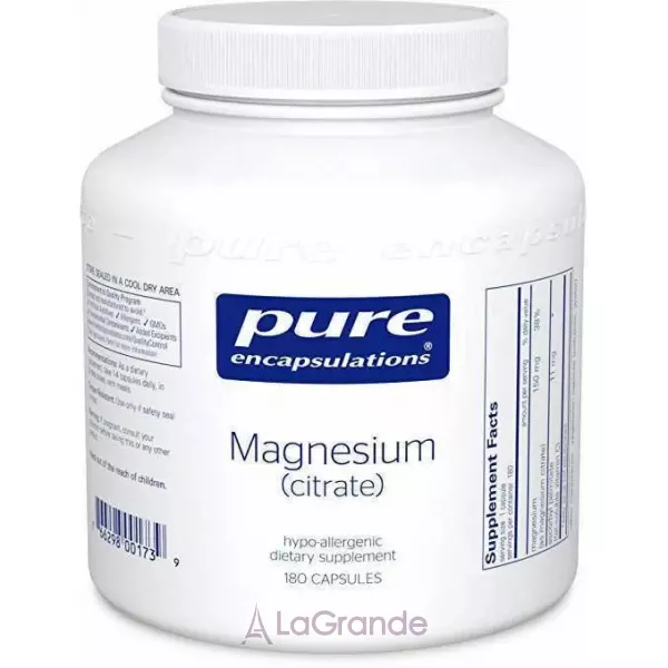 Pure Encapsulations Magnesium (citrate) ������ ������, 150 �� (��� ���, ������'� �����, �'��� �� ����� �������)
