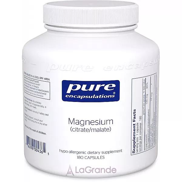 Pure Encapsulations Magnesium (citrate/malate) ������ ������/����� (��� �������� �������� �������� �������, ����� �� ������'� �����)