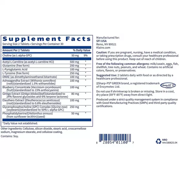 Klaire Labs Supplements Neurothera ����������� ��������� ��� ����������� � ����������� ���������