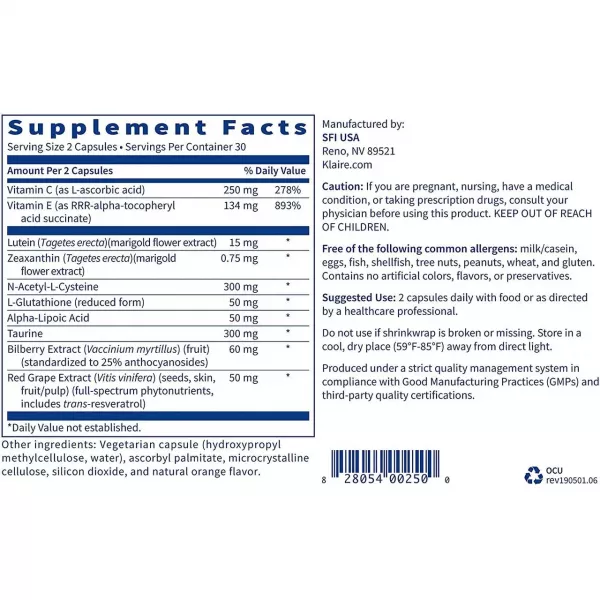 Klaire Labs Supplements Ocuthera ��������������� ��������� ��� ����
