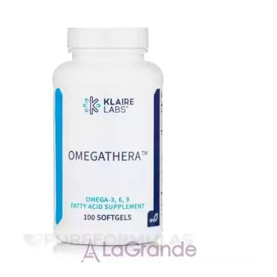 Klaire Labs, Omegathera, 100 softgels  3-6-9 (Omegathera) 100 