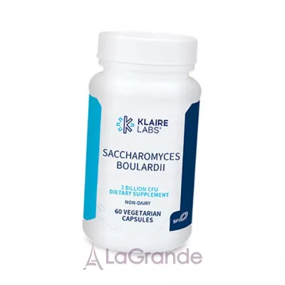 Klaire Labs, Saccharomyces Boulardii, 60 capsules  (Saccharomyces Boulardii) 3   60 