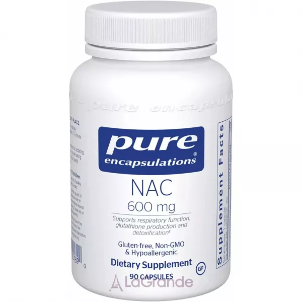 Pure Encapsulations NAC (n-acetyl-l-cysteine) 600 mg NAC (N-������������), 600 ��
