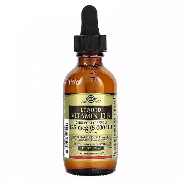 Solgar Liquid Vitamin D3 5000 IU г���� ����� D3 5000 ��, � ������ ���������