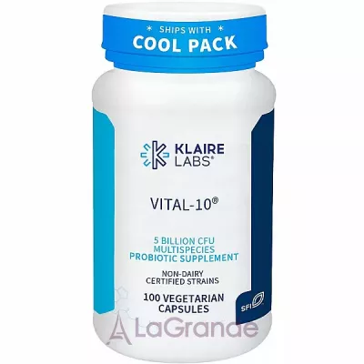 Klaire Labs, Vital-10, 100 capsules  (Vital-10) 5   100 